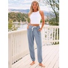 image:imageAUTOMET Womens High Waisted Lounge Sweatpants Jogger Pants with PocketsGreyblue