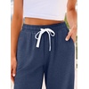 image:imageAUTOMET Womens High Waisted Lounge Sweatpants Jogger Pants with PocketsNavy Blue
