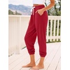 image:imageAUTOMET Womens High Waisted Lounge Sweatpants Jogger Pants with PocketsRed