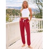 image:imageAUTOMET Womens High Waisted Lounge Sweatpants Jogger Pants with PocketsRed