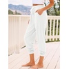 image:imageAUTOMET Womens High Waisted Lounge Sweatpants Jogger Pants with PocketsWhite
