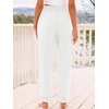 image:imageAUTOMET Womens High Waisted Lounge Sweatpants Jogger Pants with PocketsWhite