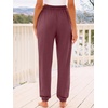 image:imageAUTOMET Womens High Waisted Lounge Sweatpants Jogger Pants with PocketsWine Red