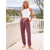 image:imageAUTOMET Womens High Waisted Lounge Sweatpants Jogger Pants with PocketsWine Red