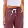 image:imageAUTOMET Womens High Waisted Lounge Sweatpants Jogger Pants with PocketsWine Red