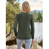 image:imageAUTOMET Womens Long Sleeve Crewneck Shirts Casual Basic Tops01armygreen