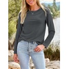 image:imageAUTOMET Womens Long Sleeve Crewneck Shirts Casual Basic Tops01blackgrey
