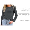 image:imageAUTOMET Womens Long Sleeve Crewneck Shirts Casual Basic Tops01blackgrey