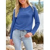 image:imageAUTOMET Womens Long Sleeve Crewneck Shirts Casual Basic Tops01blue