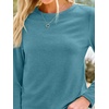 image:imageAUTOMET Womens Long Sleeve Crewneck Shirts Casual Basic Tops01bluegreen
