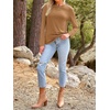 image:imageAUTOMET Womens Long Sleeve Crewneck Shirts Casual Basic Tops01coffee