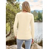 image:imageAUTOMET Womens Long Sleeve Crewneck Shirts Casual Basic Tops01cream