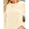 image:imageAUTOMET Womens Long Sleeve Crewneck Shirts Casual Basic Tops01cream