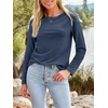 image:imageAUTOMET Womens Long Sleeve Crewneck Shirts Casual Basic Tops01darkblue