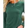 image:imageAUTOMET Womens Long Sleeve Crewneck Shirts Casual Basic Tops01darkgreen