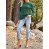 image:imageAUTOMET Womens Long Sleeve Crewneck Shirts Casual Basic Tops01darkgreen