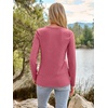 image:imageAUTOMET Womens Long Sleeve Crewneck Shirts Casual Basic Tops01hotpink