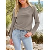 image:imageAUTOMET Womens Long Sleeve Crewneck Shirts Casual Basic Tops01khaki