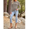 image:imageAUTOMET Womens Long Sleeve Crewneck Shirts Casual Basic Tops01khaki
