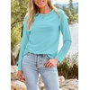 image:imageAUTOMET Womens Long Sleeve Crewneck Shirts Casual Basic Tops01lakegreen