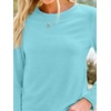 image:imageAUTOMET Womens Long Sleeve Crewneck Shirts Casual Basic Tops01lakegreen