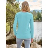image:imageAUTOMET Womens Long Sleeve Crewneck Shirts Casual Basic Tops01lakegreen