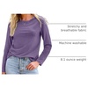 image:imageAUTOMET Womens Long Sleeve Crewneck Shirts Casual Basic Tops01lavenderpurple