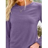 image:imageAUTOMET Womens Long Sleeve Crewneck Shirts Casual Basic Tops01lavenderpurple