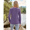 image:imageAUTOMET Womens Long Sleeve Crewneck Shirts Casual Basic Tops01lavenderpurple