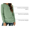image:imageAUTOMET Womens Long Sleeve Crewneck Shirts Casual Basic Tops01lightgreen