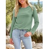 image:imageAUTOMET Womens Long Sleeve Crewneck Shirts Casual Basic Tops01lightgreen