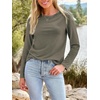 image:imageAUTOMET Womens Long Sleeve Crewneck Shirts Casual Basic Tops01olive