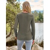 image:imageAUTOMET Womens Long Sleeve Crewneck Shirts Casual Basic Tops01olive