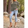 image:imageAUTOMET Womens Long Sleeve Crewneck Shirts Casual Basic Tops01olive