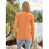 image:imageAUTOMET Womens Long Sleeve Crewneck Shirts Casual Basic Tops01orange