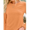 image:imageAUTOMET Womens Long Sleeve Crewneck Shirts Casual Basic Tops01orange
