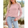 image:imageAUTOMET Womens Long Sleeve Crewneck Shirts Casual Basic Tops01pink
