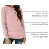 image:imageAUTOMET Womens Long Sleeve Crewneck Shirts Casual Basic Tops01pink