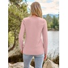 image:imageAUTOMET Womens Long Sleeve Crewneck Shirts Casual Basic Tops01pink