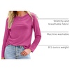 image:imageAUTOMET Womens Long Sleeve Crewneck Shirts Casual Basic Tops01rosered