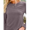 image:imageAUTOMET Womens Long Sleeve Crewneck Shirts Casual Basic Tops01rosetaupe