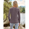 image:imageAUTOMET Womens Long Sleeve Crewneck Shirts Casual Basic Tops01rosetaupe