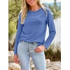 image:imageAUTOMET Womens Long Sleeve Crewneck Shirts Casual Basic Tops01royalblue