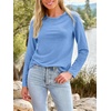image:imageAUTOMET Womens Long Sleeve Crewneck Shirts Casual Basic Tops01skyblue