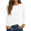 image:imageAUTOMET Womens Long Sleeve Crewneck Shirts Casual Basic Tops01white