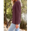 image:imageAUTOMET Womens Long Sleeve Crewneck Shirts Casual Basic Tops01wine Red