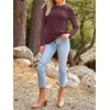 image:imageAUTOMET Womens Long Sleeve Crewneck Shirts Casual Basic Tops01wine Red