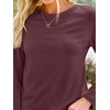 image:imageAUTOMET Womens Long Sleeve Crewneck Shirts Casual Basic Tops01wine Red