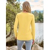 image:imageAUTOMET Womens Long Sleeve Crewneck Shirts Casual Basic Tops01yellow