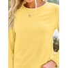 image:imageAUTOMET Womens Long Sleeve Crewneck Shirts Casual Basic Tops01yellow